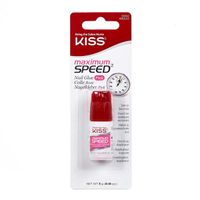 Клей для ногтей супер крепкий розовый Kiss 3г миниатюра
