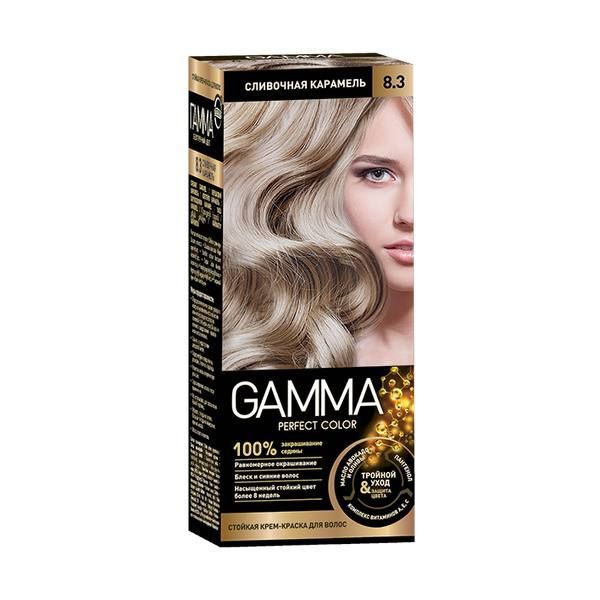 Крем-краска для волос сливочная карамель Gamma Perfect color Свобода тон 8.3 крем краска для волос wella koleston perfect 8 3 крем карамель 60 мл