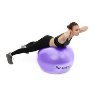 Мяч для фитнеса Фитбол-65 с насосом фиолетовый Bradex/Брадекс миниатюра фото №2