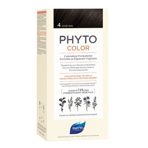 Краска для волос Color Phyto/Фито тон 4 Шатен шампунь защита а phyto phytocolor color protecting 250 мл