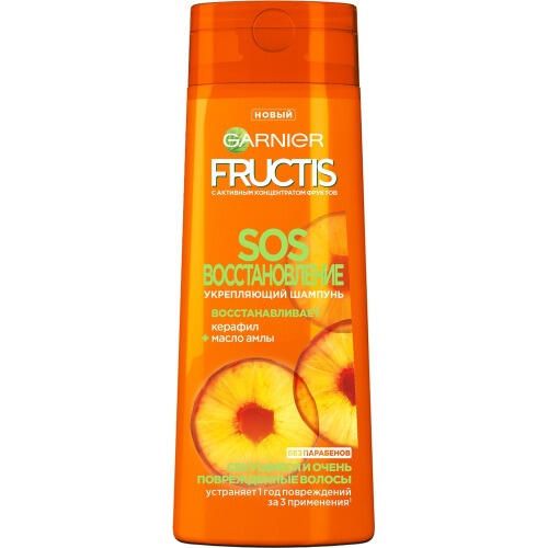 Шампунь для волос восстановление Fructis SOS Garnier/Гарнье 250мл шампунь garnier fructis огуречная свежесть 400 мл