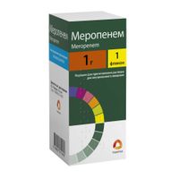 Меропенем пор. пригот. р-ра в/в введ. 1г