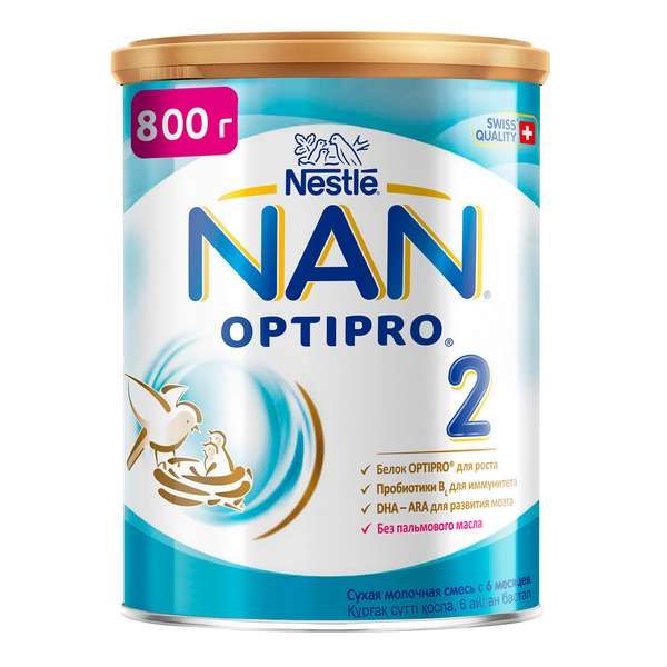 Смесь сухая молочная Nan/Нан 2 Optiprо 800г