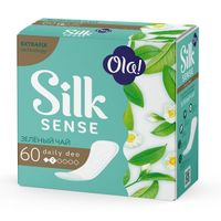 Прокладки ежедневные гигиенические женские аромат зеленый чай Silk Sense Daily Deo Ola! 60шт миниатюра фото №2