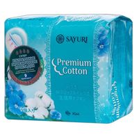 Прокладки гигиенические супер Sayuri/Саюри Premium Cotton 24см 9шт