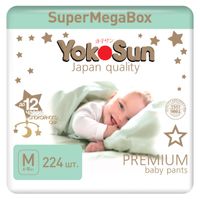 Подгузники-трусики Premium MegaBox YokoSun 6-10кг 224шт р.M