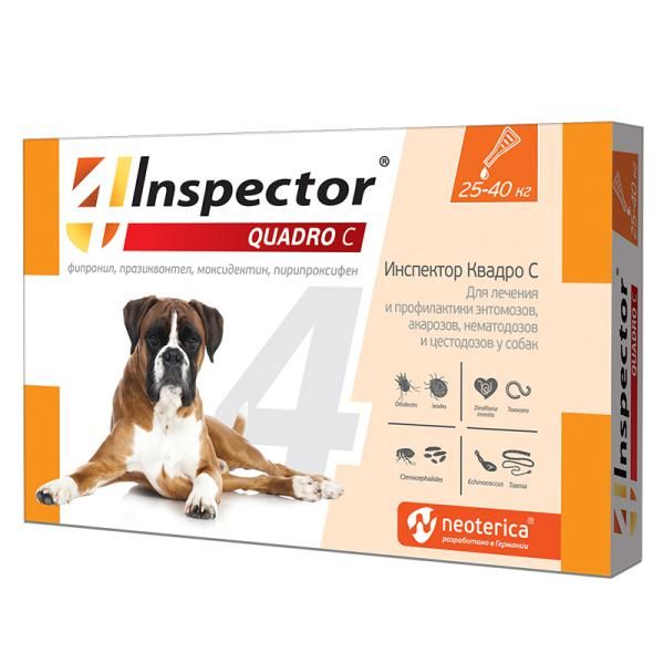 Капли для собак 25-40кг Inspector 4мл АО 