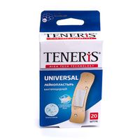 Пластырь бактерицидный на полимерной основе Universal Teneris/Тенерис 7,6см х 1,9см 20 шт. миниатюра