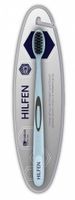 Щетка Hilfen/Хилфен зубная средней жесткости с черной щетиной голубая
