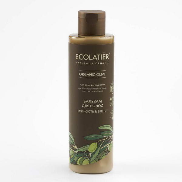 Бальзам для волос Мягкость & Блеск Серия Organic Olive, Ecolatier Green 250 мл фото №3