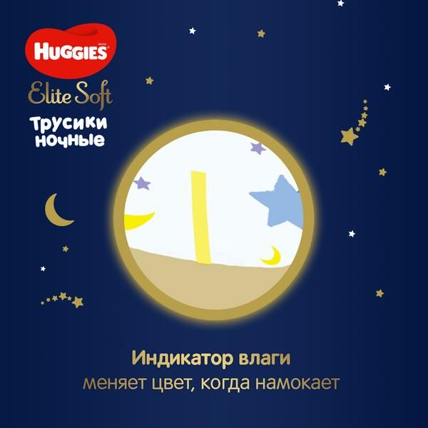 Трусики-подгузники ночные детские Elite Soft Huggies/Хаггис 9-14кг 19шт р.4 фото №4