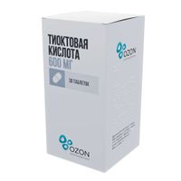 Тиоктовая кислота таблетки п/о плен. 600мг 30шт, миниатюра