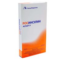 Росинсулин аспарт Р раствор для в/в и п/к введ. картридж в шприц-ручке 100МЕ/мл 3мл 5шт