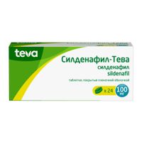 Силденафил-Тева таблетки п/о плен. 100мг 24шт