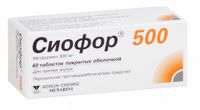 Сиофор 500 таблетки п/о плен. 60шт, миниатюра