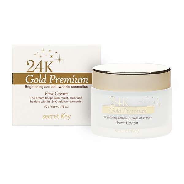 Крем для лица антивозрастной с коллоидным золотом 24k gold premium first cream secret Key 50 г