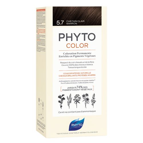 Краска для волос Color Phyto/Фито тон 5.7 Светлый каштан