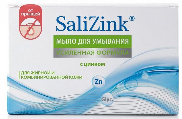 Мыло Салицинк (Salizink) для умывания для жирной и комбинированной кожи с цинком 100 г