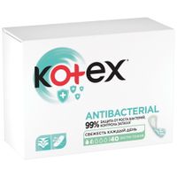 Прокладки ежедневные с антибактериальным слоем внутри экстра тонкие Kotex/Котекс 40шт миниатюра фото №3
