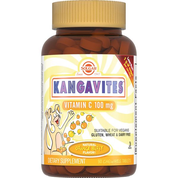 Кангавитес с витамином С для детей Solgar/Солгар таблетки жевательные 90шт солгар кангавитес витамин с апельсин для детей таб жев 100мг 90