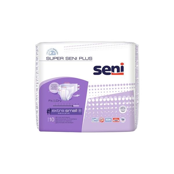 Подгузники Super plus Seni/Сени 40-60см 10шт р.XS (0)