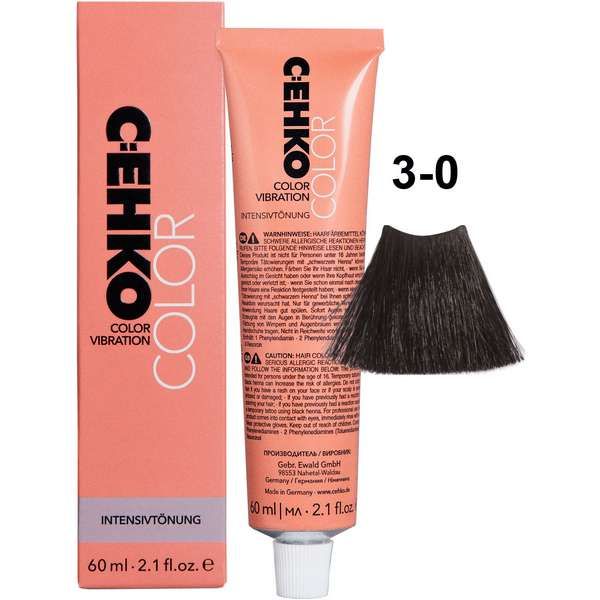 Крем тонирующий для волос 3/0 Темно-коричневый Color Vidration C:ehko 60мл