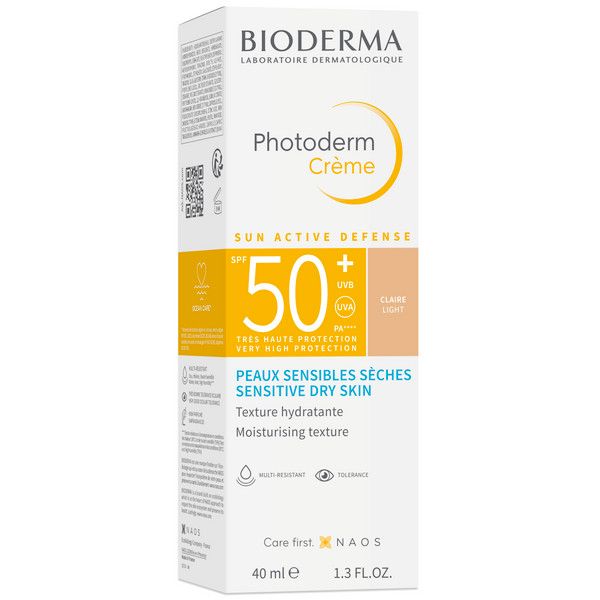 Крем солнцезащитный тональный светлый для чувствительной кожи SPF50+ Photoderm Bioderma/Биодерма 40мл фото №4